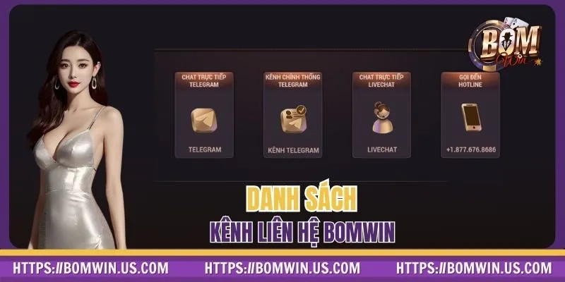 Danh sách kênh liên hệ BOMWIN